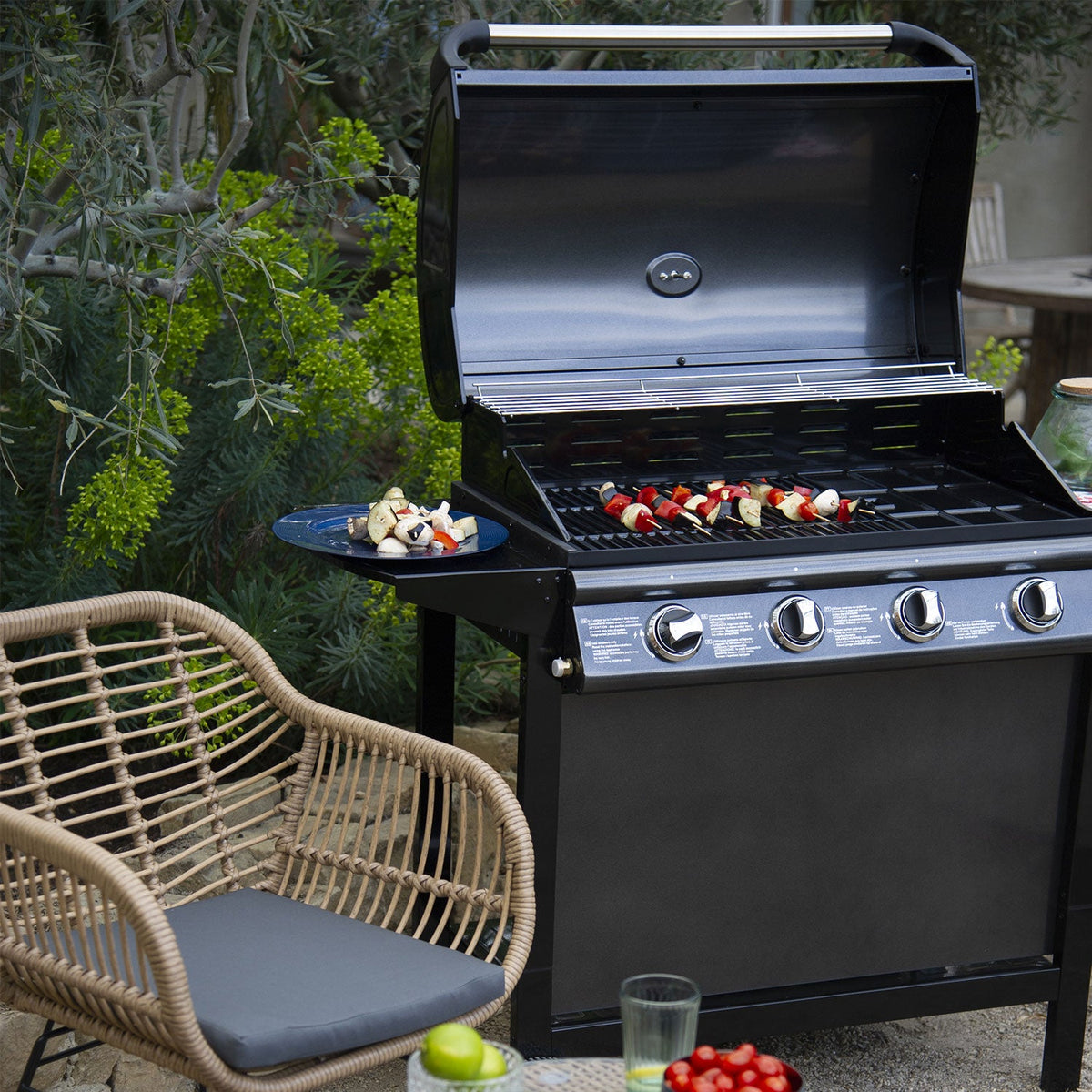 Barbecue au gaz Sorrento - 4 brûleurs avec thermomètre 14kW