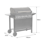 Barbecue au gaz Sorrento - 4 brûleurs avec thermomètre 14kW