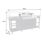 REVO Alicante Outdoor Kitchen – 4+1 Burner 17.2 kW