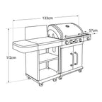 Gas barbecue Mallorca XL – 4 burners 14.5 kW with side table