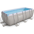 Piscine hors-sol rectangulaire REVO Aqua Deep – 400 × 207 × 122 cm – 8 870 L – Filtration 2 006 L/h