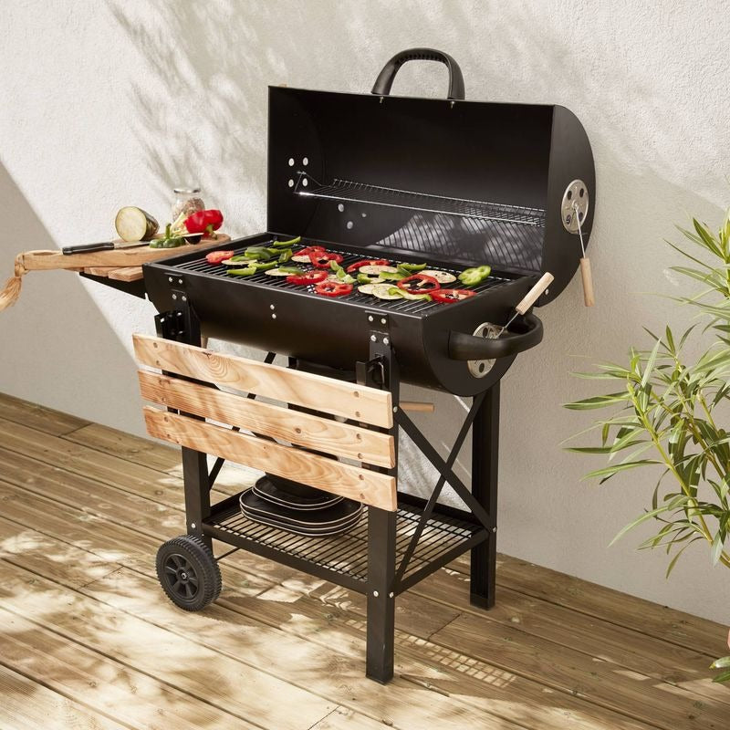American Charcoal Barbecue REVO Malaga – Smoker with Thermometer