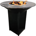 Brasero Barbecue REVO Bilbao – Acier 100 cm – Plancha circulaire – Rangement à bois intégré