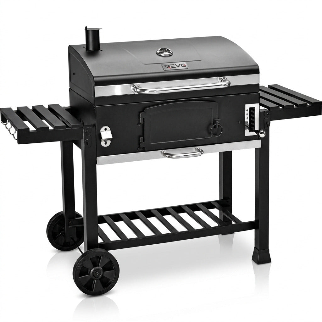 Barbecue fumoir REVO Toledo – XXL – Grille en fonte – Charbon de bois
