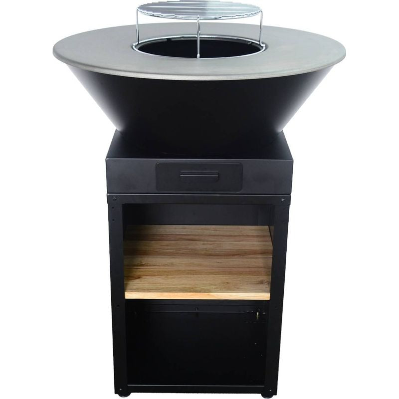 Brasero Plancha REVO Vigo – Ø 81,5 cm – Grille de cuisson – Rangement pour bûches