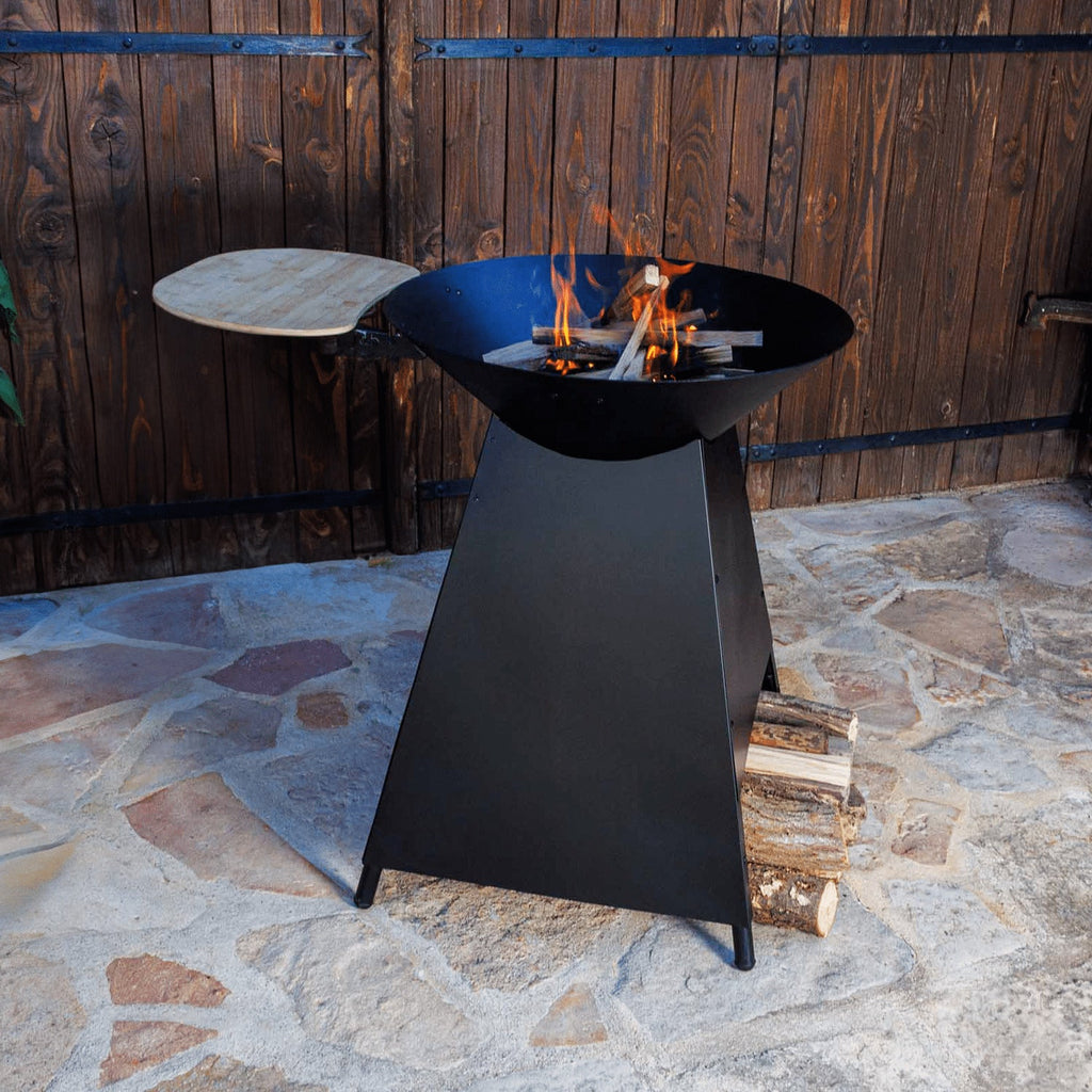REVO Vulcan - Barbecue bois et charbon de bois avec plaque en fonte émaillée