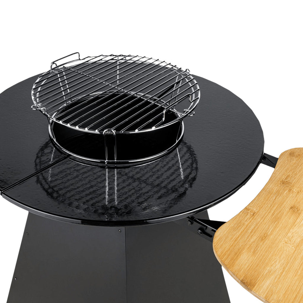 REVO Vulcan - Barbecue bois et charbon de bois avec plaque en fonte émaillée