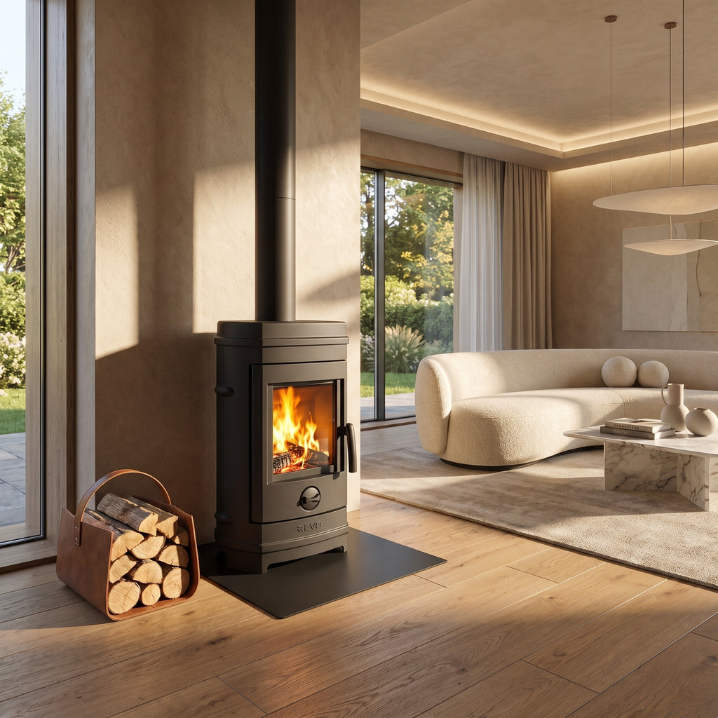 Wood stove REVO 7 kW cast iron – Front loading – 35 cm logs