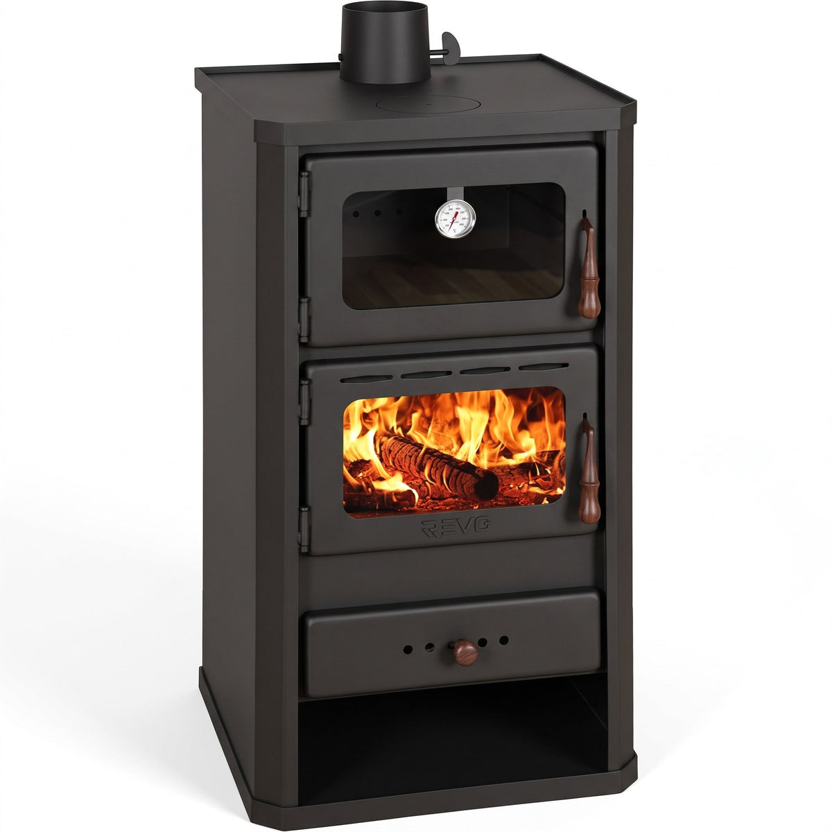 Poêle à bois REVO 12 kW – Four intégré – Sortie supérieure