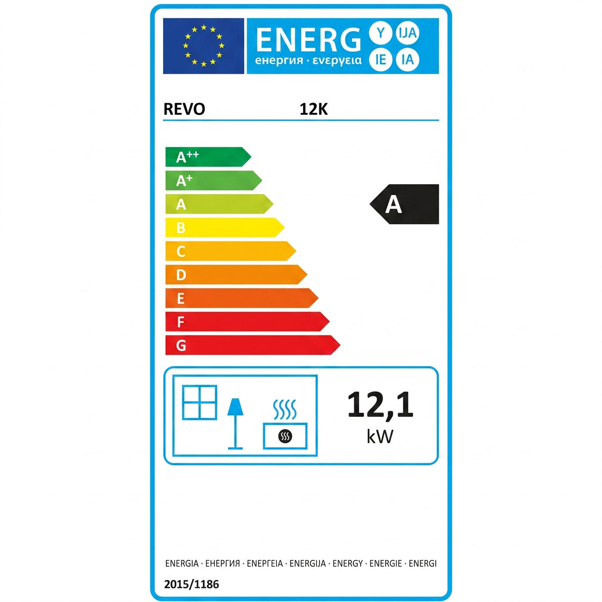 Poêle à bois REVO 12 kW – Four intégré – Sortie supérieure