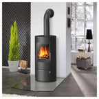 Poêle à bois REVO 7 kW – Acier – Triple combustion – Sortie dessus/arrière