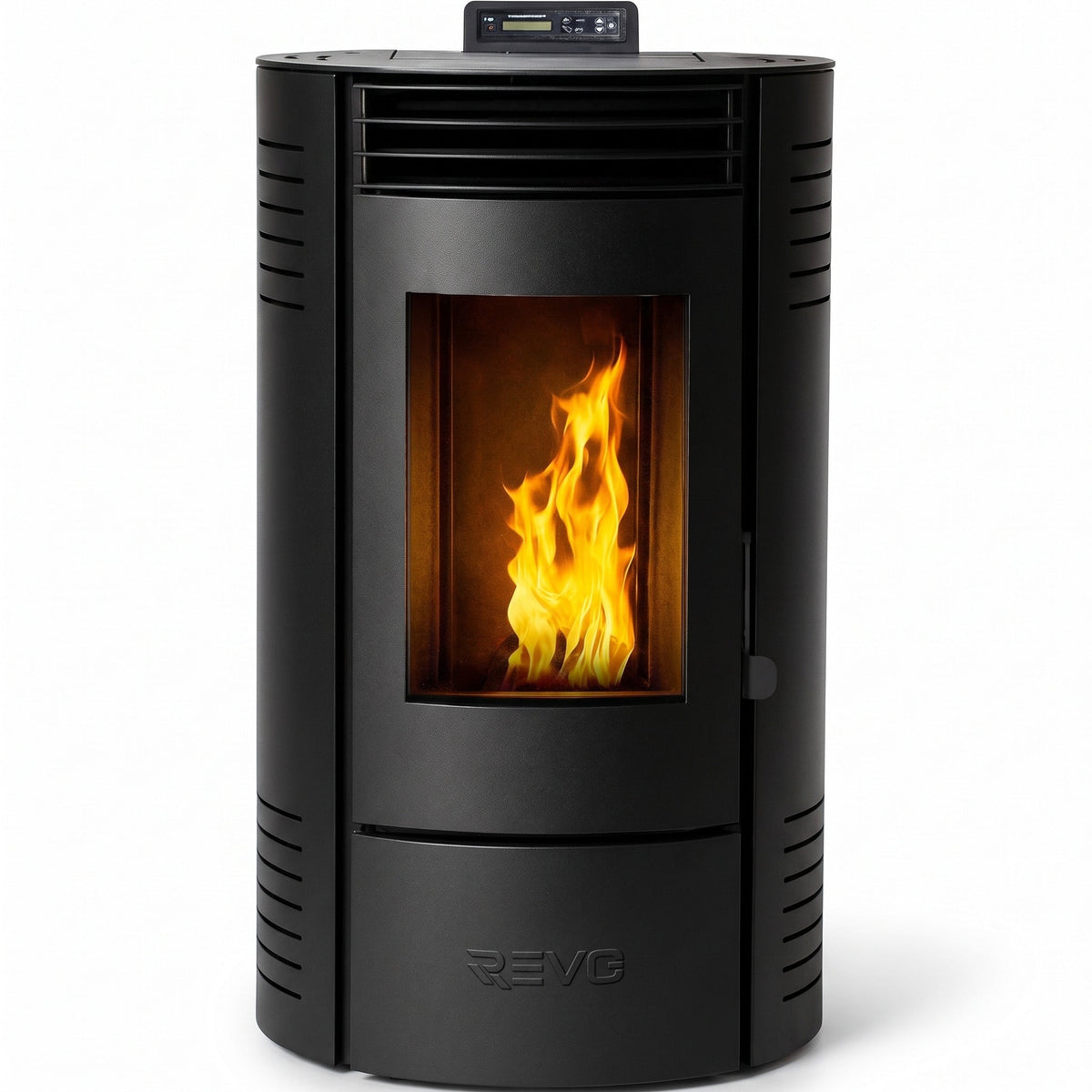 Poêle à granulés REVO 11,6 kW – Étanche – Canalisable – Réservoir 15 kg – Jusqu'à 240 m³ – Programmable