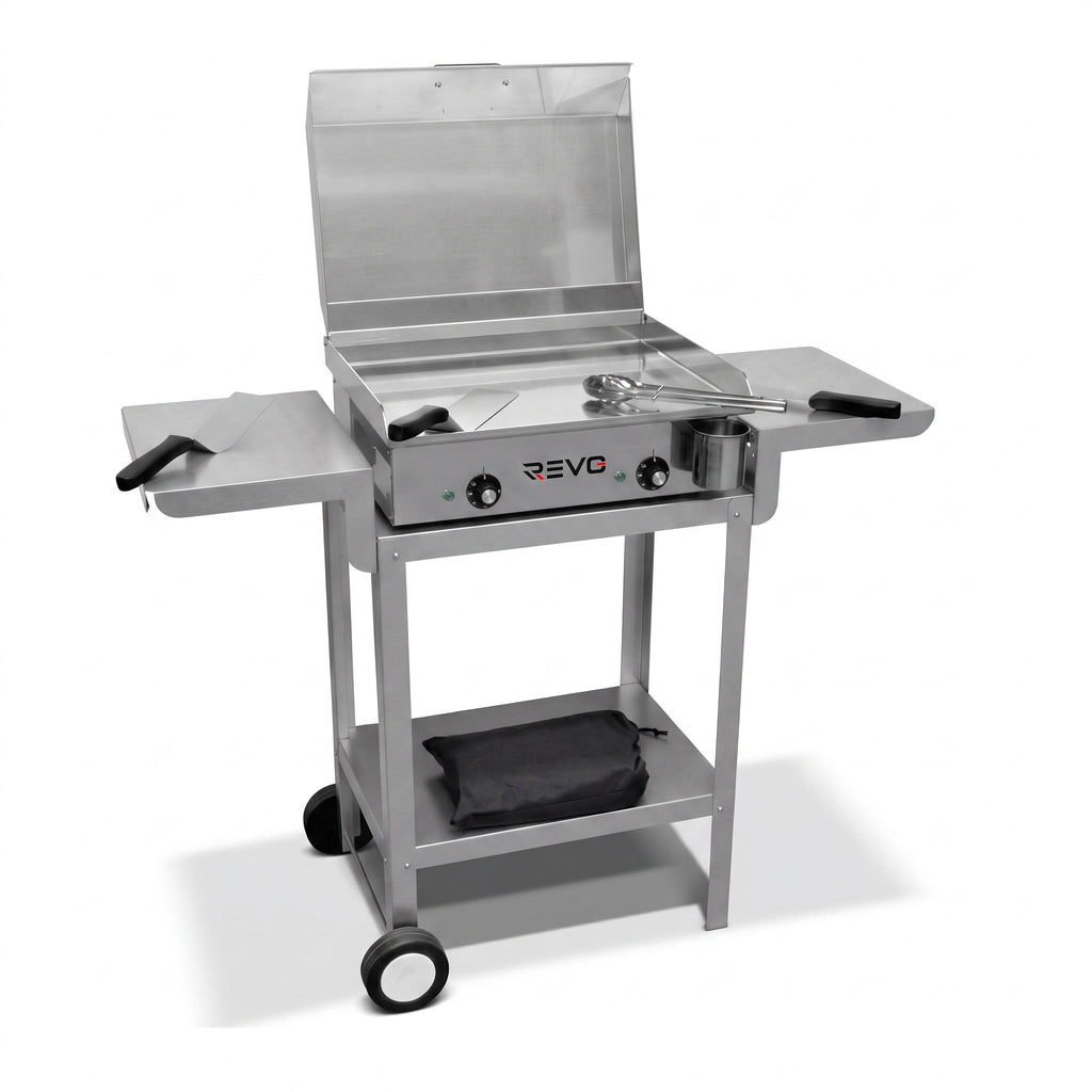 Pack Plancha Électrique REVO Alicante – Chariot et Accessoires Inclus – 2400 W