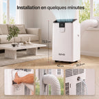 Climatiseur mobile REVO Aero 14 – 14 000 BTU – Wi-Fi – 4-en-1 – 33 m² – Classe A