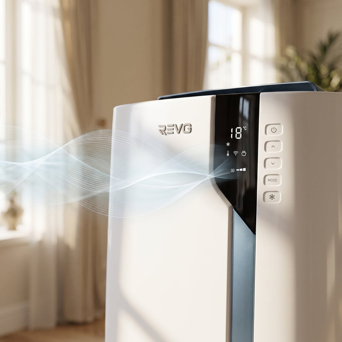 Climatiseur mobile REVO Eco Pro 10 – 10 000 BTU – A+++ – 3-en-1 – 45 dB