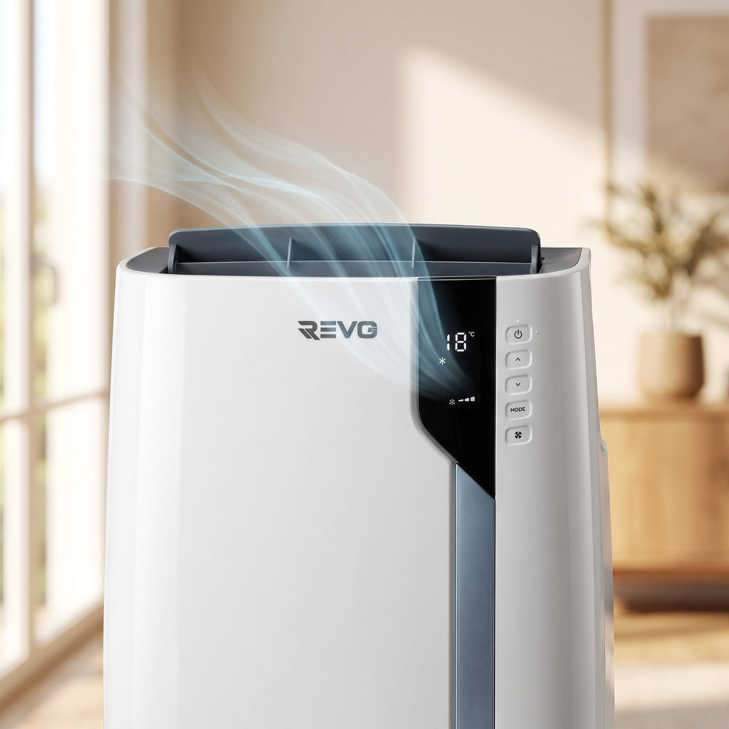 Climatiseur mobile REVO Eco Pro 10 – 10 000 BTU – A+++ – 3-en-1 – 45 dB