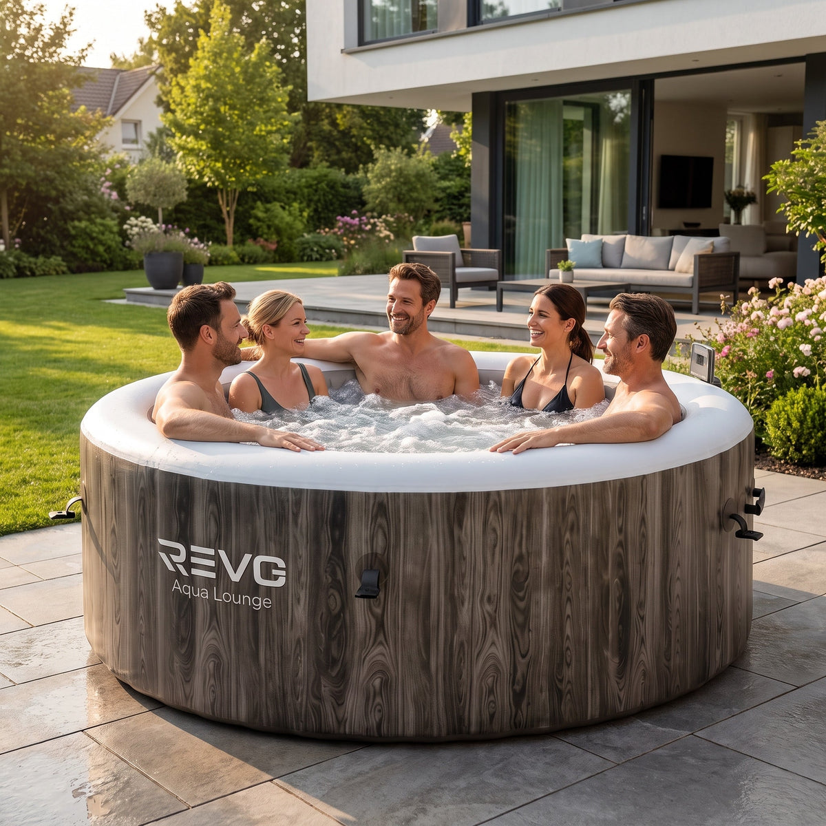 Spa gonflable REVO Aqua Lounge – 6 places – 170 jets – Chauffage 40°C – Wi-Fi