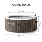 Spa gonflable REVO Aqua Lounge – 6 places – 170 jets – Chauffage 40°C – Wi-Fi