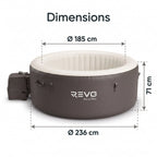 Spa gonflable REVO Aqua Max – 8 places – 170 jets – Chauffage 40°C