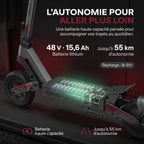 Trottinette électrique REVO Urban X – 800 W – Autonomie 55 km – Pneus 10" – Suspensions AV/AR