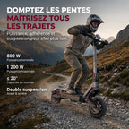 Trottinette électrique REVO Urban X – 800 W – Autonomie 55 km – Pneus 10" – Suspensions AV/AR