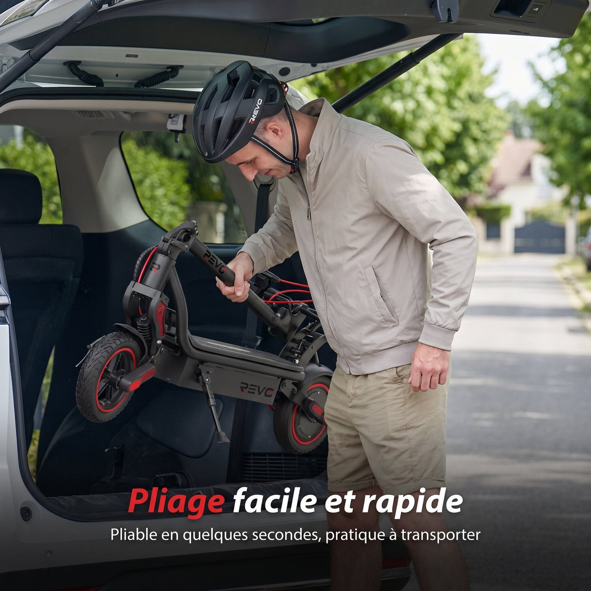 Trottinette électrique REVO Pulse – 750 W – Autonomie 45 km – Batterie 48 V 14 Ah – Pneus 9,3" – 4 modes