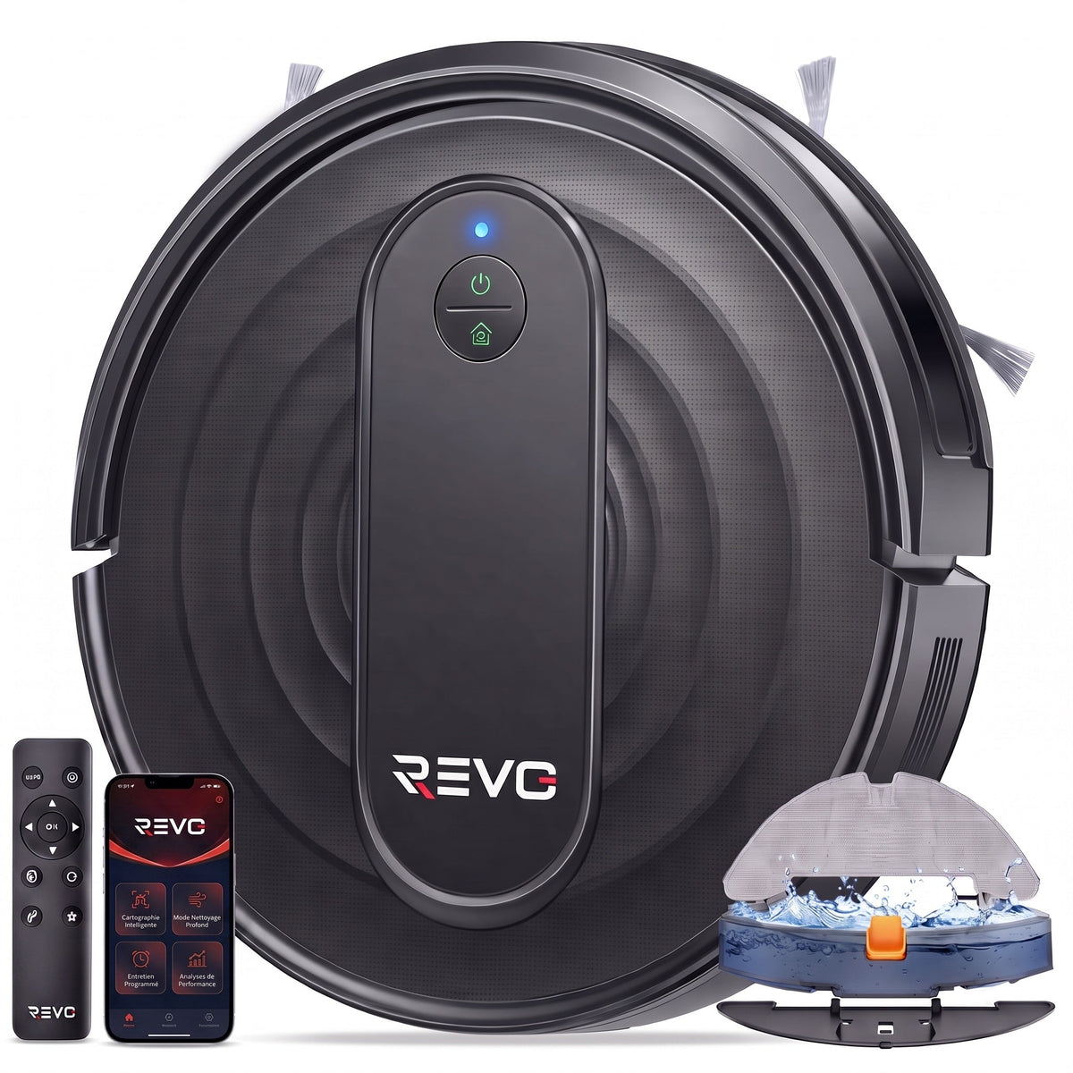 Robot aspirateur laveur REVO G20 Pro – 4 500 Pa – Autonomie jusqu’à 180 min – Contrôle par application