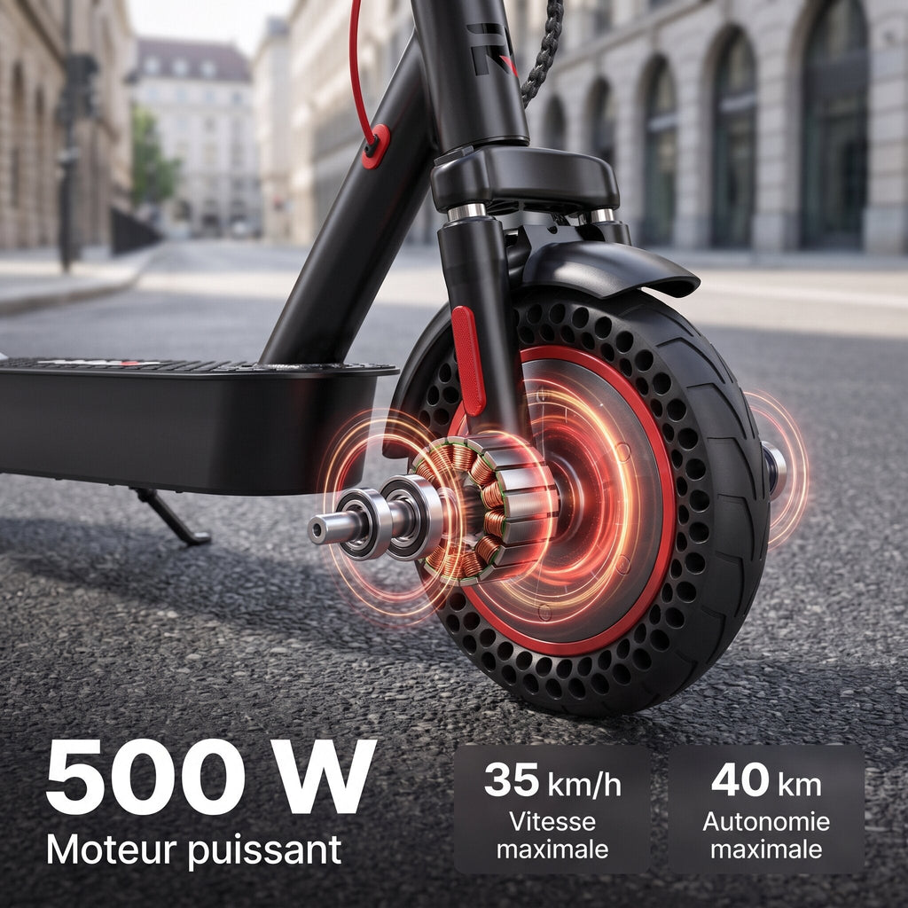 Trottinette électrique REVO Glide – 500 W – Autonomie 40 km – Batterie 36 V 10 Ah – Pneus 10" – Application connectée