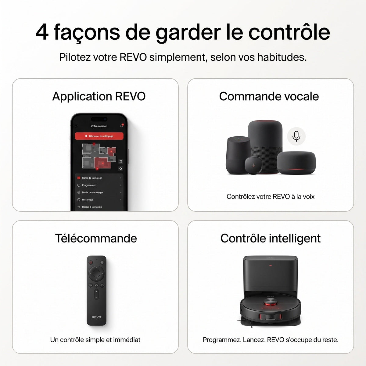 Robot aspirateur laveur REVO Orbit 18 – 18 000 Pa avec station sans sac 4 L & navigation LiDAR