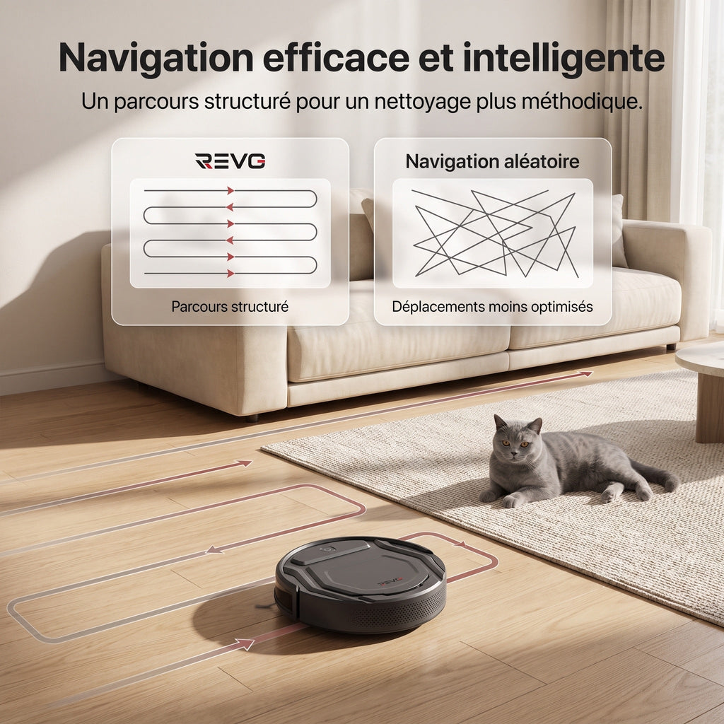Robot aspirateur REVO SlimForce 22 – 2 200 Pa, connecté et autonomie de 120 min