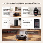 Robot Aspirateur REVO Vector 5 – Laveur 3-en-1 5 000 Pa avec navigation intelligente et contrôle connecté