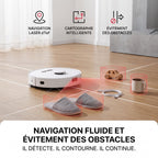 Robot aspirateur laveur REVO Vortex 13 – 13 000 Pa avec station auto-vidage et navigation laser