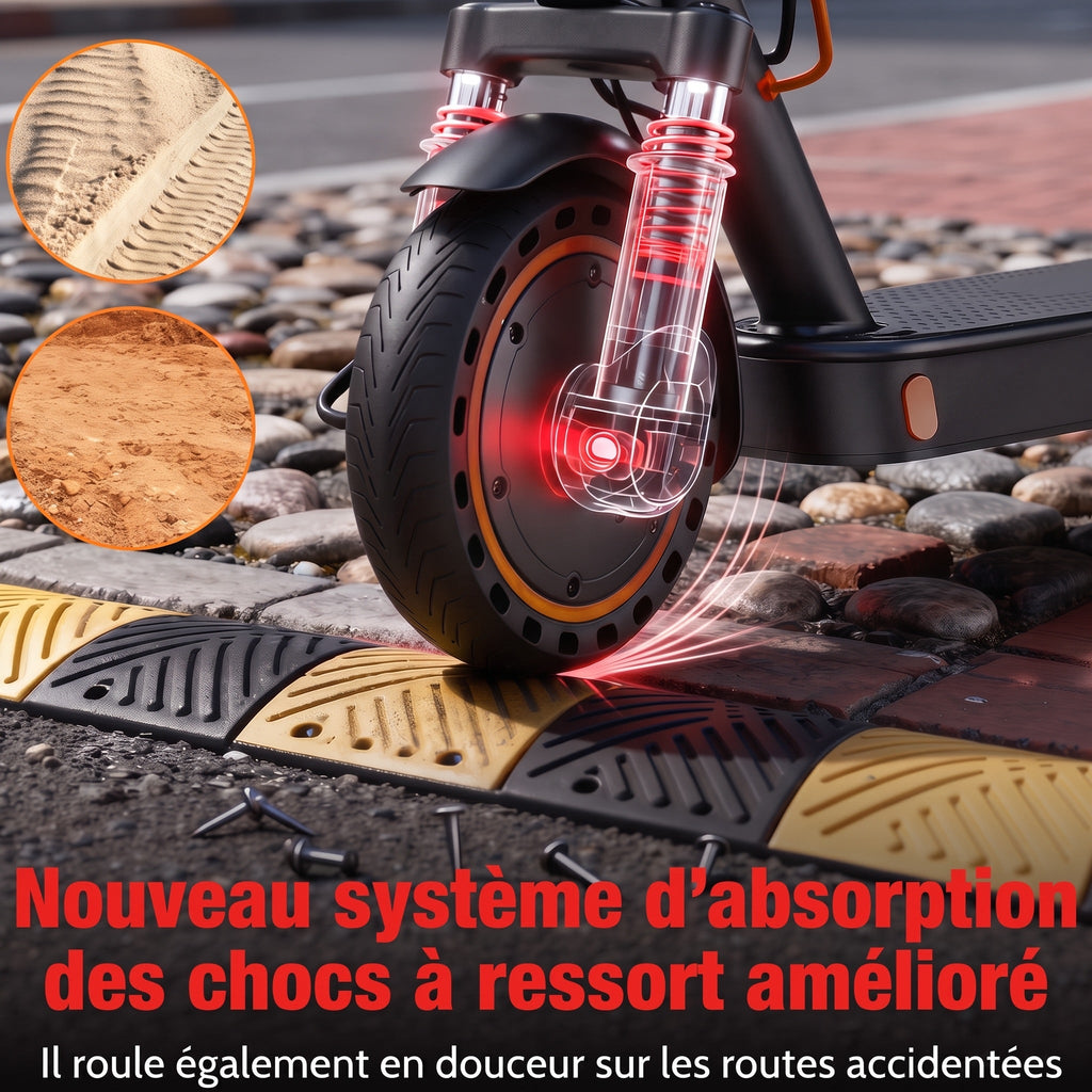 Trottinette Électrique REVO Nova – 350 W (Crête 650 W) – Autonomie 30-35 km – Batterie 36V 7,8 Ah – Pneus 8,5" Nid d'Abeille