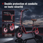 Trottinette électrique REVO Zenith – 500 W – Autonomie 35 km – Batterie 36 V 7,5 Ah – Pneus 12" – Avec siège