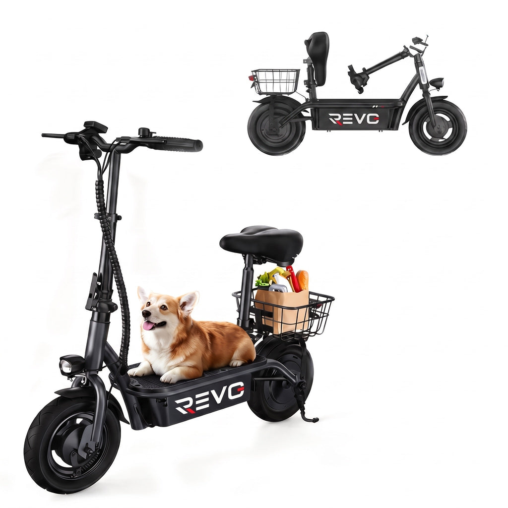 Trottinette électrique REVO Prime – 1000 W – Autonomie 55-60 km – Batterie 48 V 13 Ah – Siège confort intégré