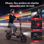 Trottinette électrique REVO Prime – 1000 W – Autonomie 55-60 km – Batterie 48 V 13 Ah – Siège confort intégré