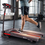 Tapis de course électrique REVO Sprint – 1100 W / 1,5 CV – Vitesse jusqu'à 12 km/h – Pliable – Inclinaison réglable