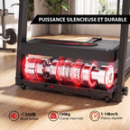 Tapis de course pliable REVO Vita – Moteur 3,0 CV – Vitesse 1 à 14 km/h – Charge 150 kg – Bluetooth