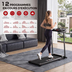 Tapis de course pliable REVO Pace – 10 km/h – 12 programmes – Charge 100 kg – Écran LED