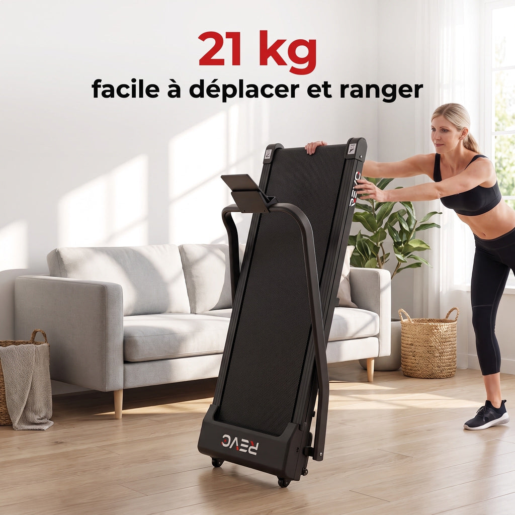 Tapis de course pliable REVO Flexo – 10 km/h – 2 modes (marche/course) – Écran LED