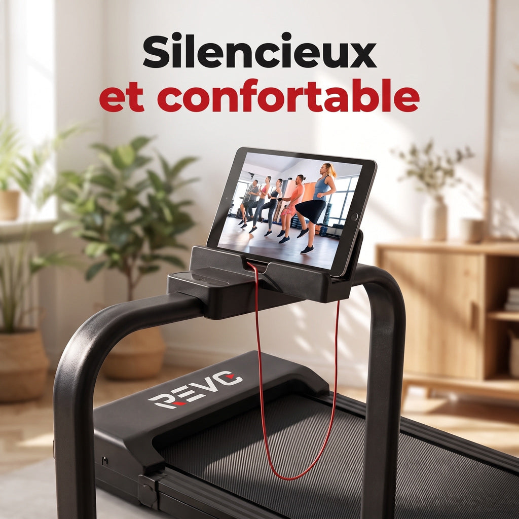 Tapis de course pliable REVO Flexo – 10 km/h – 2 modes (marche/course) – Écran LED