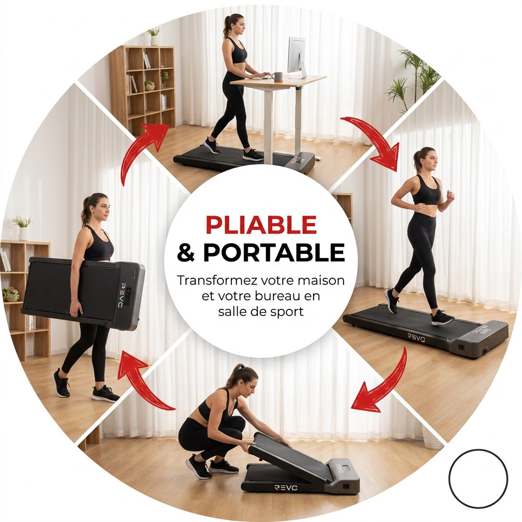 Folding Treadmill REVO WalkingPad – 6 km/h – 110 kg Load – LED Display