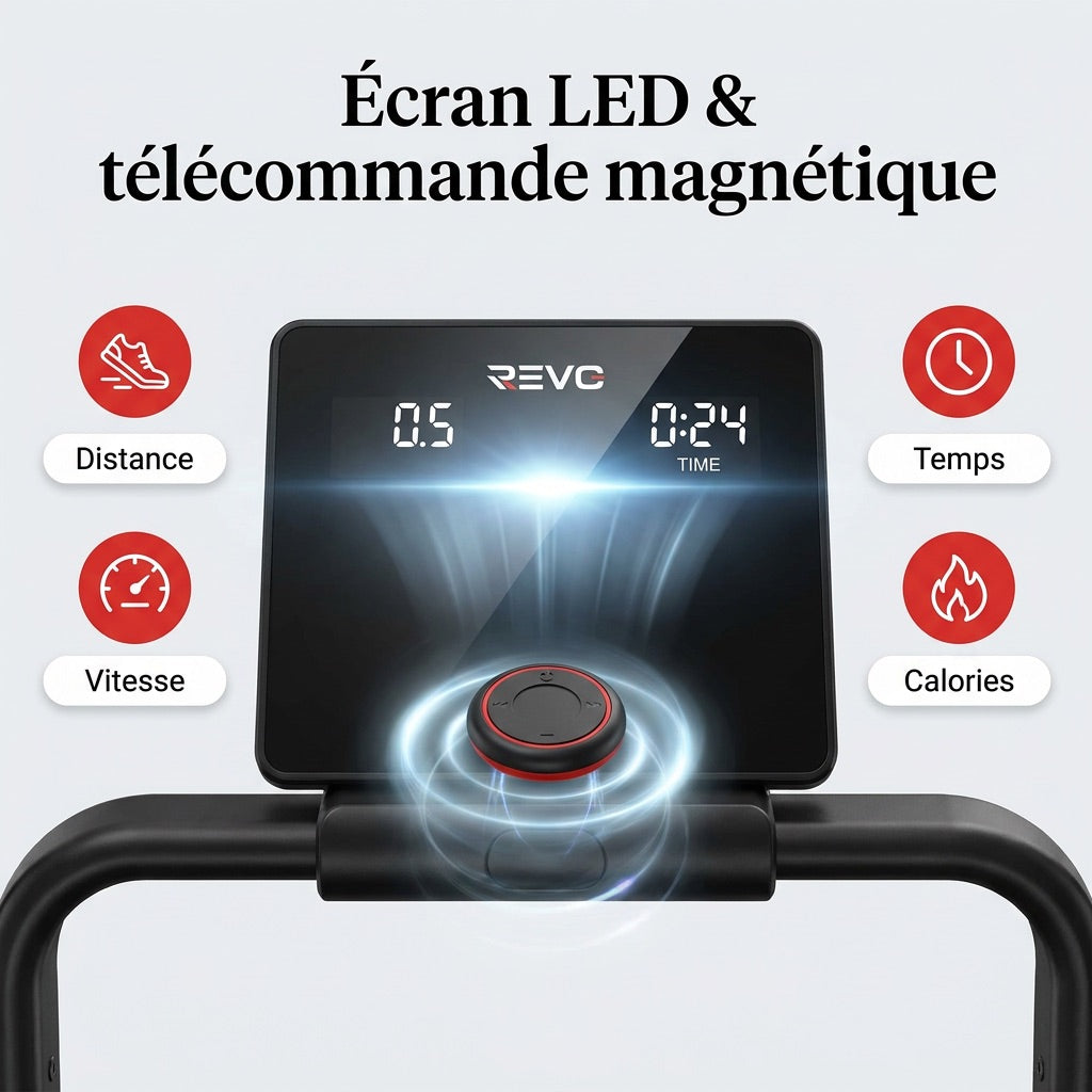 REVO Summit Folding Treadmill – 10km/h – 159kg Load – LED Display