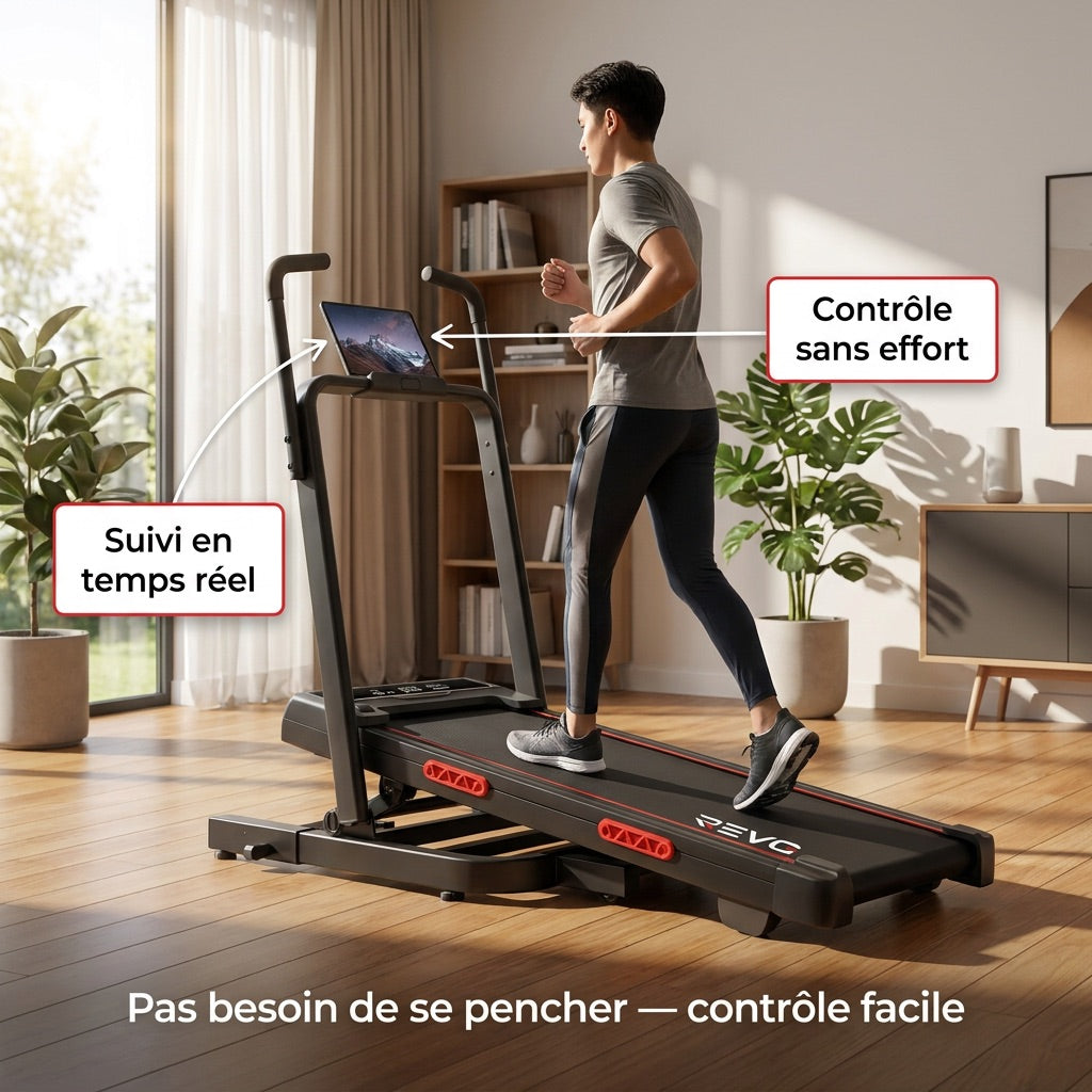 REVO Summit Folding Treadmill – 10km/h – 159kg Load – LED Display