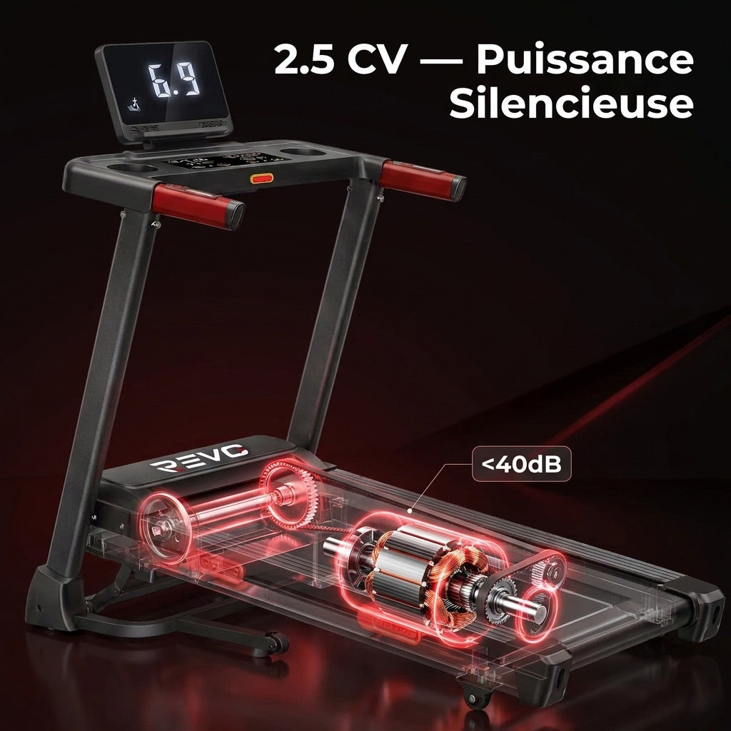 REVO Elevate 15 Treadmill - 15% Automatic Incline - 2.5 HP - 12 km/h - Foldable & Connected