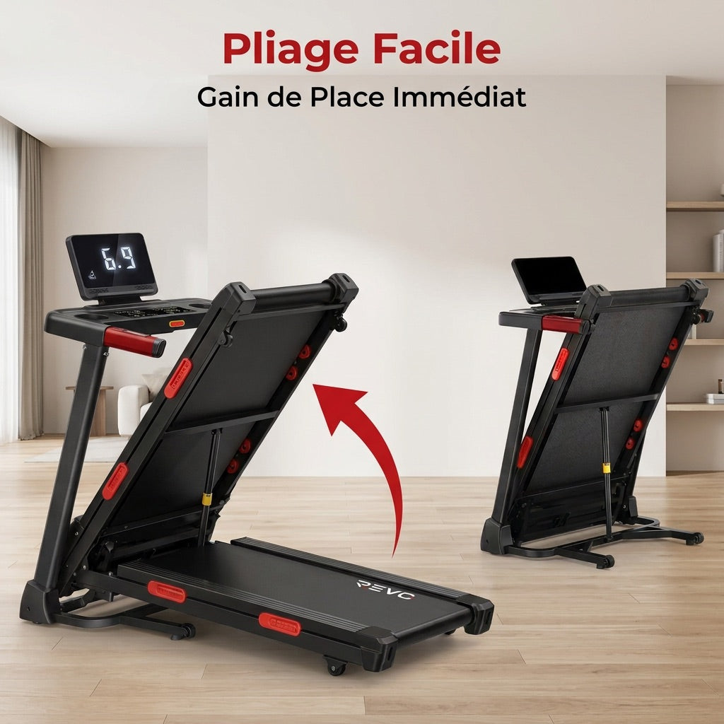 REVO Elevate 15 Treadmill - 15% Automatic Incline - 2.5 HP - 12 km/h - Foldable & Connected
