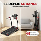 Tapis de course pliable REVO Motion 14 – 0,8 à 14 km/h – 12 programmes – Surface de course 123 × 40 cm – Charge maximale 120 kg