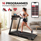 REVO Tempo 16 Folding Treadmill – 1 to 16 km/h – 16 Programs – 120 × 45 cm Surface – Ultra-Compact 19 cm Fold