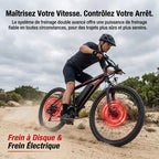 VTT électrique REVO Ridge 65 – 250 W – Jusqu'à 65 km d'autonomie – Batterie amovible 13 Ah – 21 vitesses – Pneus 26"