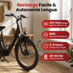 Electric Bicycle REVO Horizon 24 – 250 W – Range up to 40 km – Battery 36 V 10 Ah – 7 Speeds